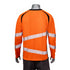 Class 3 Polyester Double Band Segmented Tape Safety T-Shirt | Back side | Safety orange